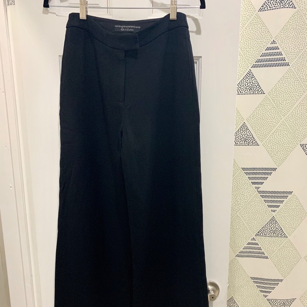 Robert Graham Blk Crepe Wide Leg Pants